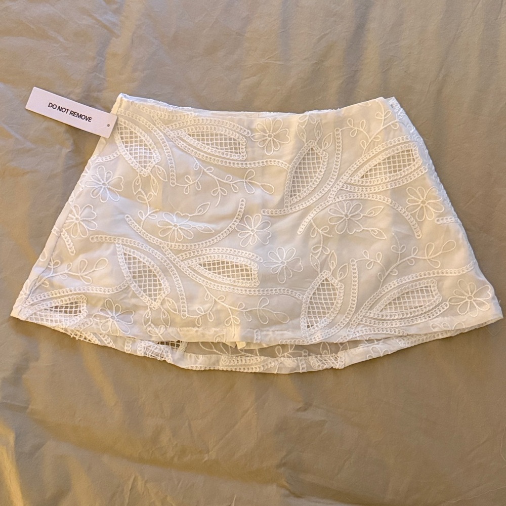 Princess Polly Blossome Embroidered Skort